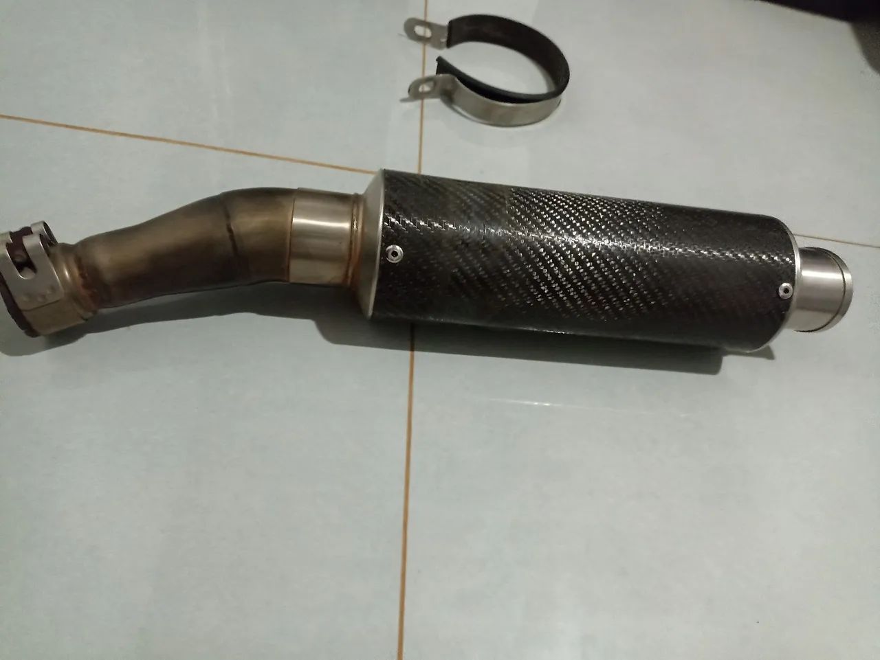 Escapamento esportivo Leo vince fibra de carbono  - Foto 4