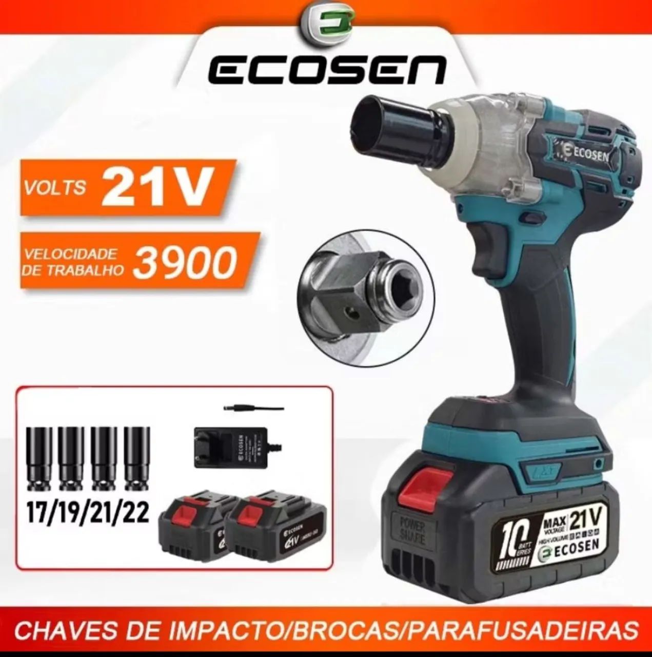 Chave de impacto parafusadeira 