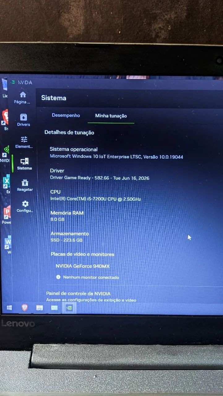 Notebook Lenovo i5 7a 8GB Ram SSD 240GB Placa Nvidia Dedicada - Foto 3