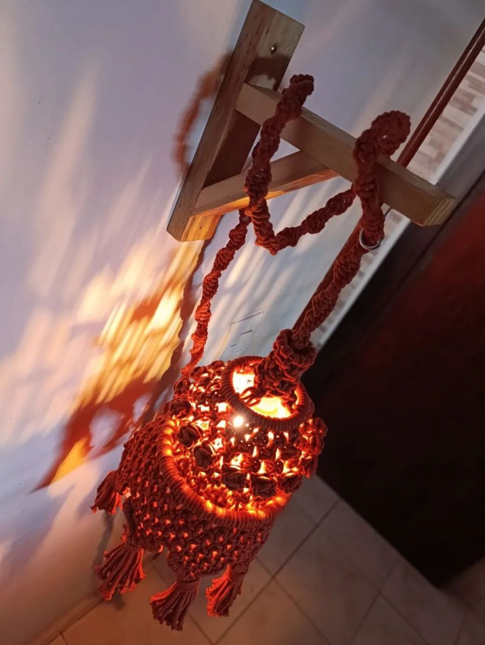 Luminária em Macramé  - Foto 3