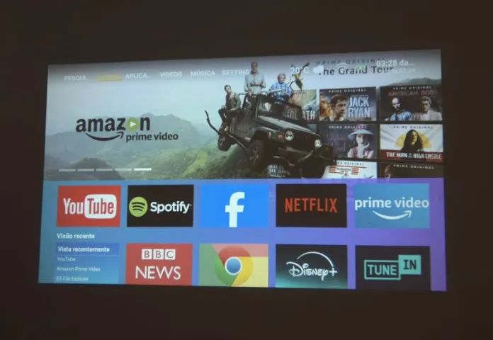 Projetor Portátil H'maston TY05-Foco Automático/Bateria Interna semi novo Menos de 3 meses - Foto 5