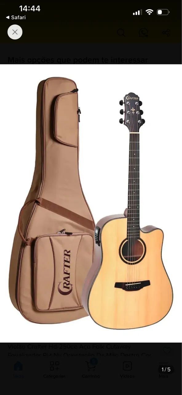 Violão Crafter perfeito estado com Hardbag - Foto 3