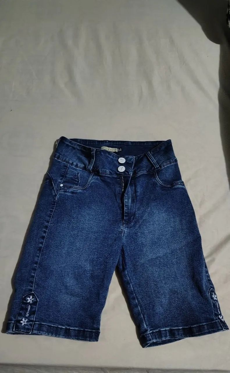 Bermuda jeans feminina N°46