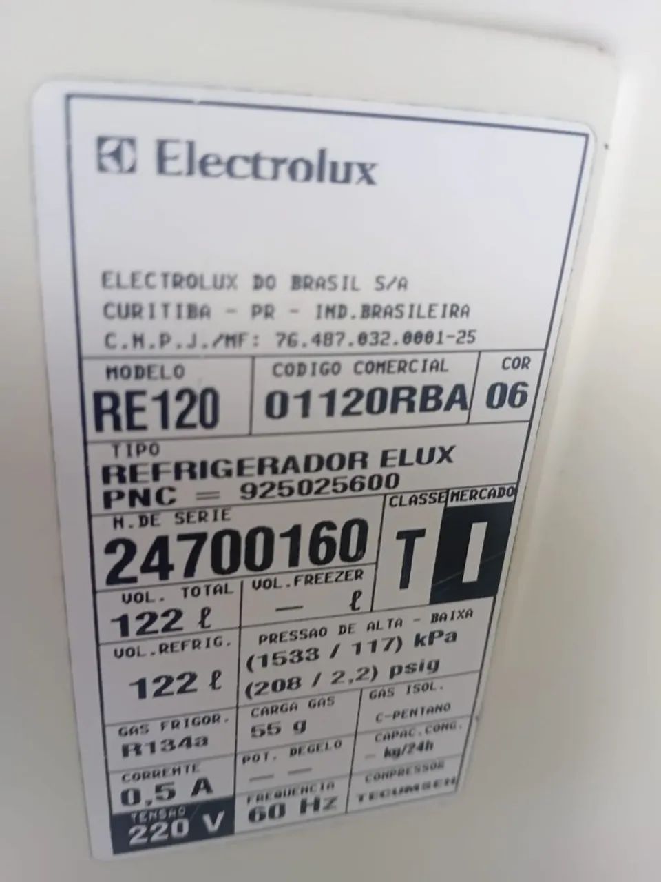 FRIGOBAR ELETROLUX DO MAIOR 122L - Foto 3