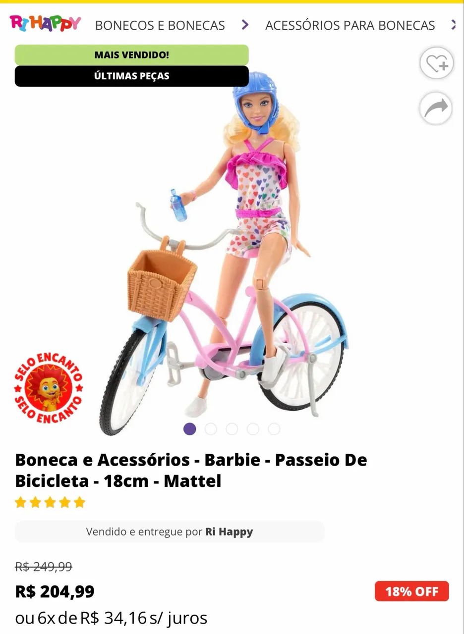 Barbie passeio de bicicleta  - Foto 4