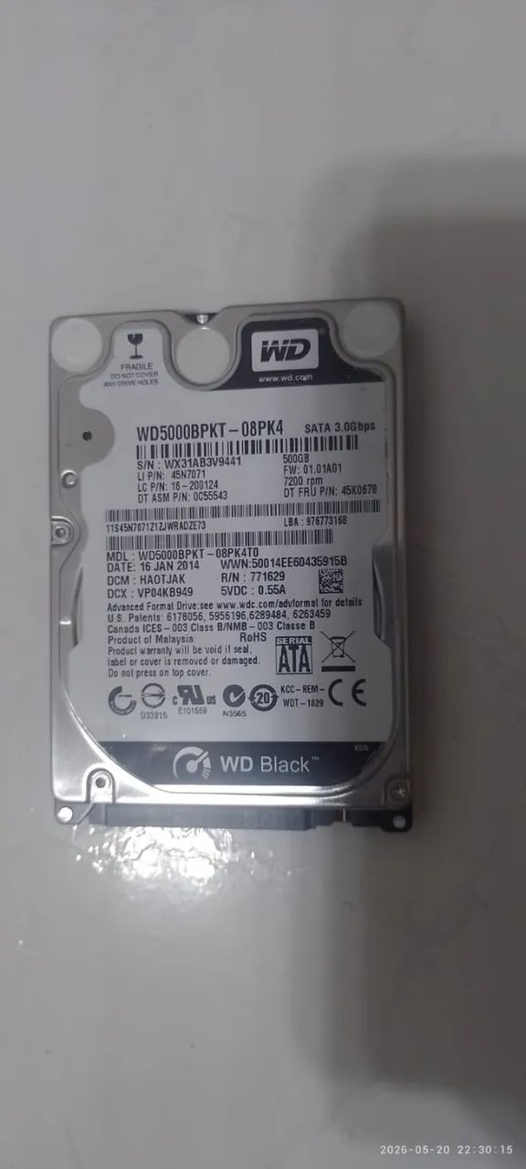 HD Sata 500 gb