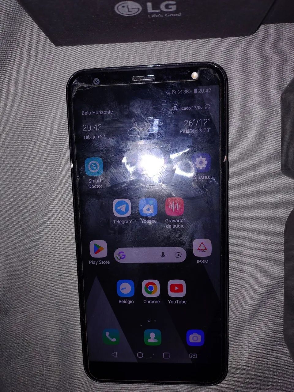 Smartphone LG K12 Plus 32 GB com nota - Foto 2