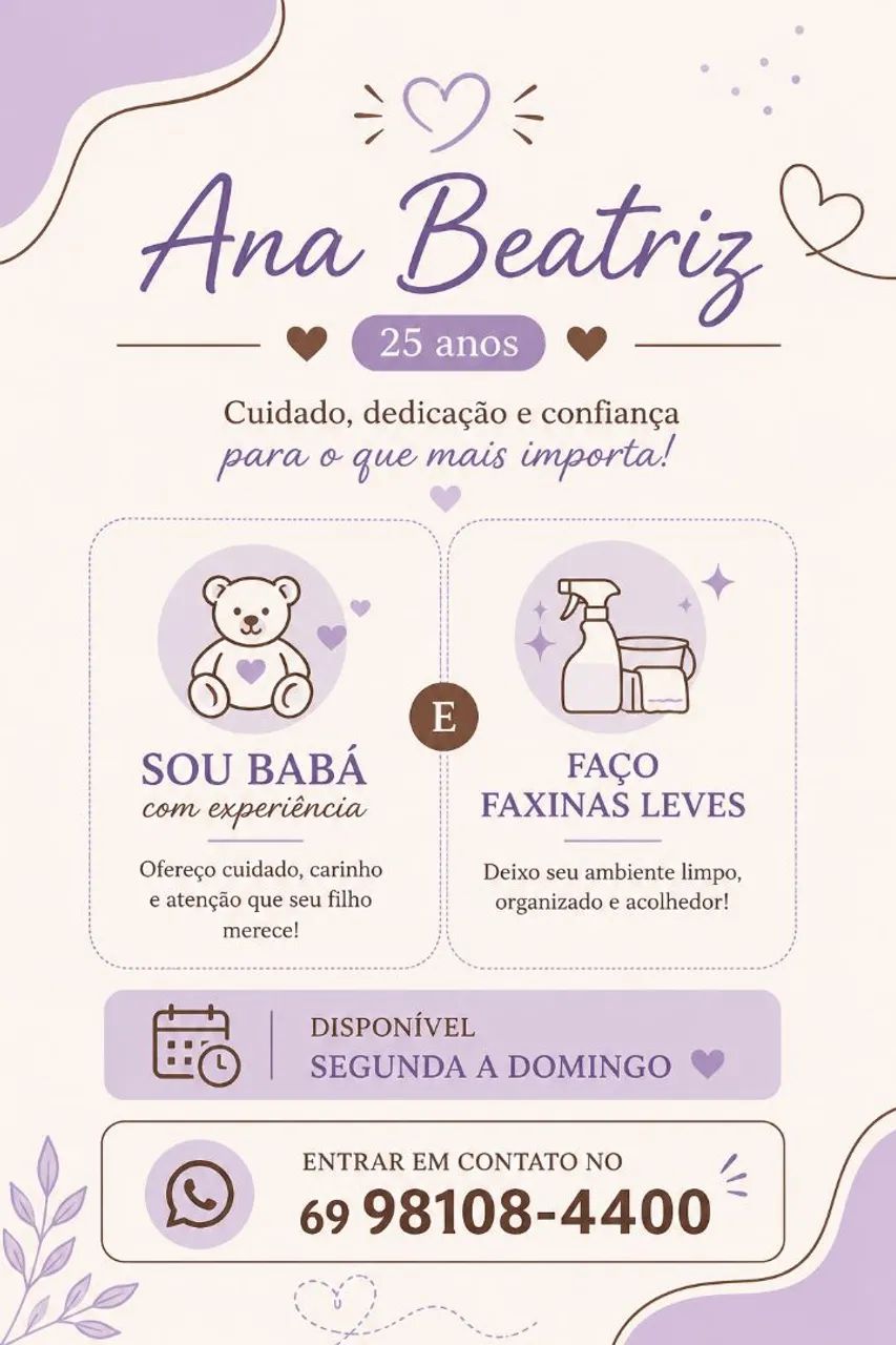 Diarista/ babá 