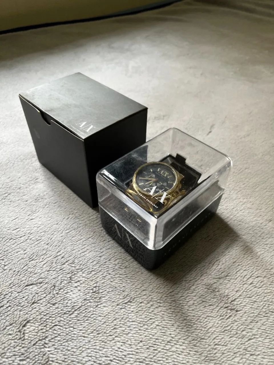 relógio armani exchange original dourado cronógrafo - Foto 2