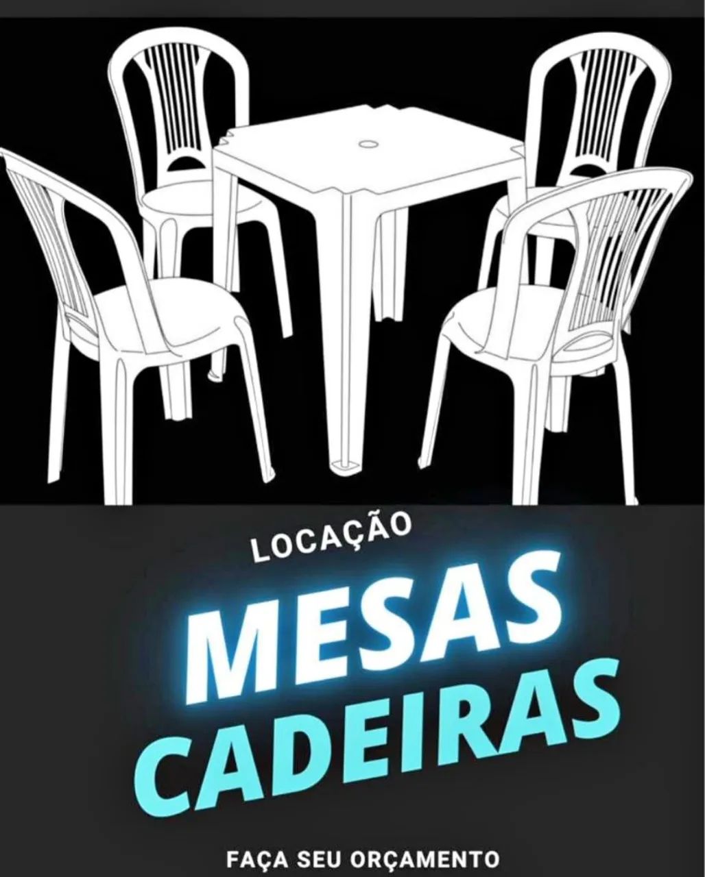 Aluguel de mesas e cadeiras para eventos 