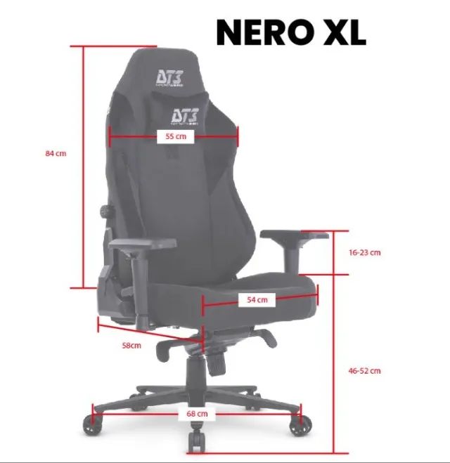 Cadeira Gamer Ergonômica DT3 Nero XL - Produto de Vitrine - Foto 5