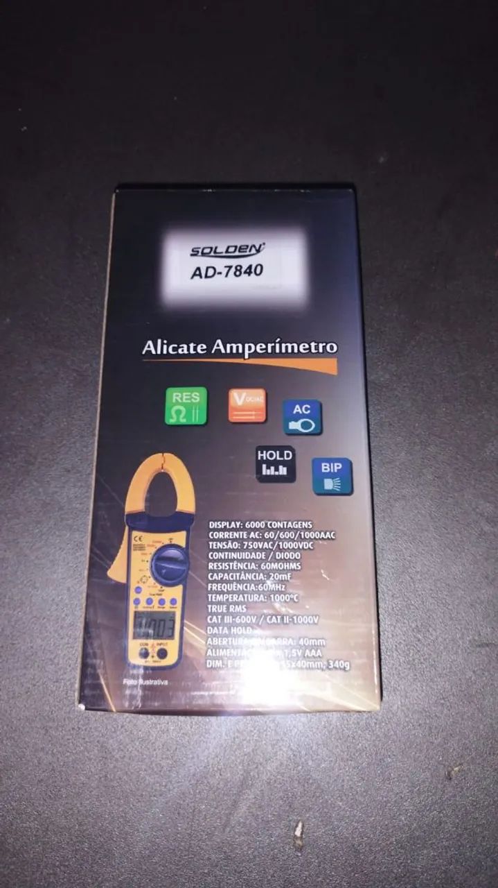 Alicate amperímetro Ad- 7840