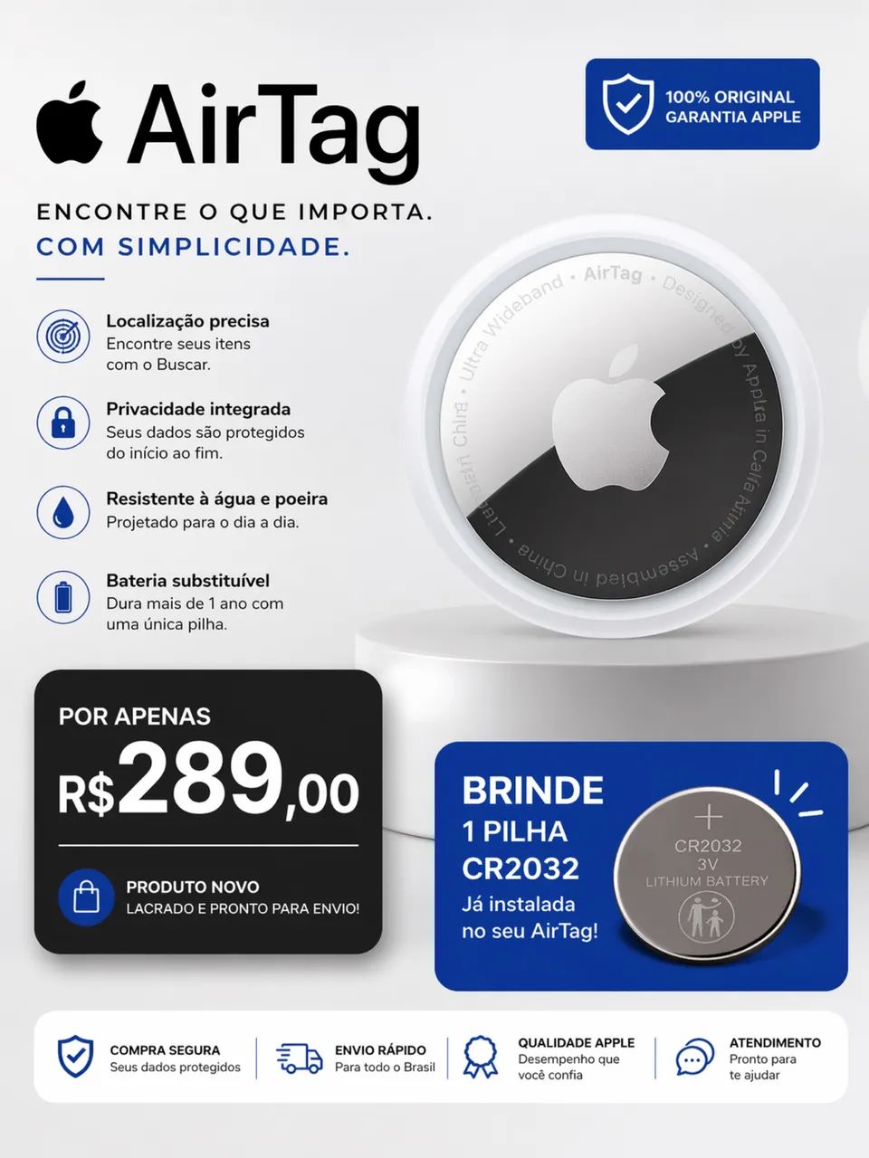 AirTag Apple + brinde - Foto 4