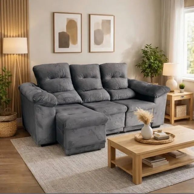 Asti 2.10 Gray Reclining Sofa419420926913423360