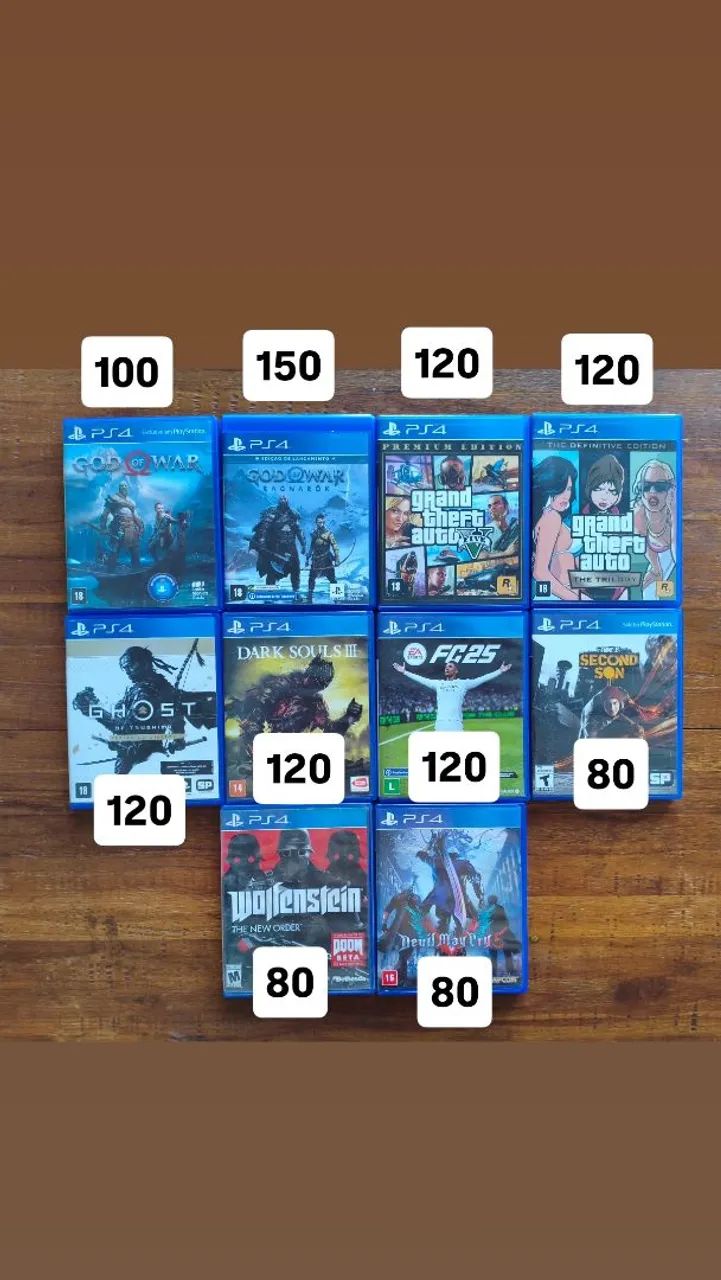 Jogos ps4 e ps5 
