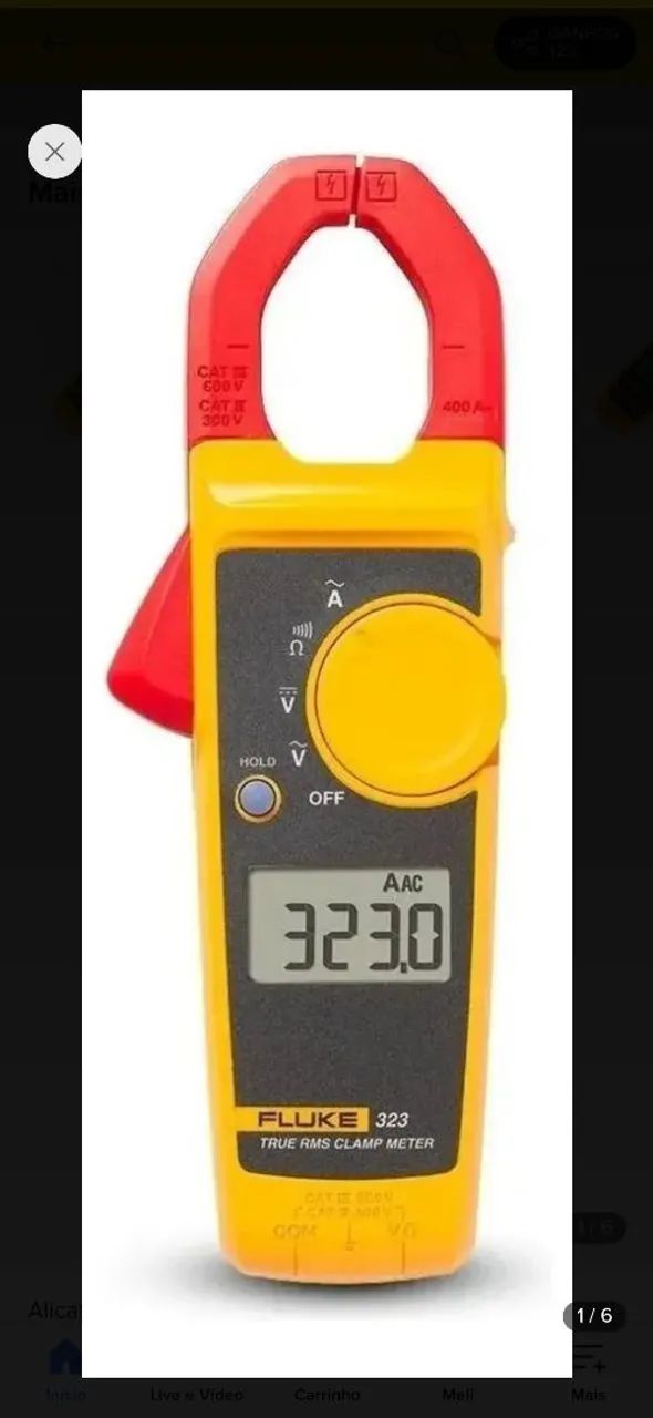 Alicate amperímetro fluke 323