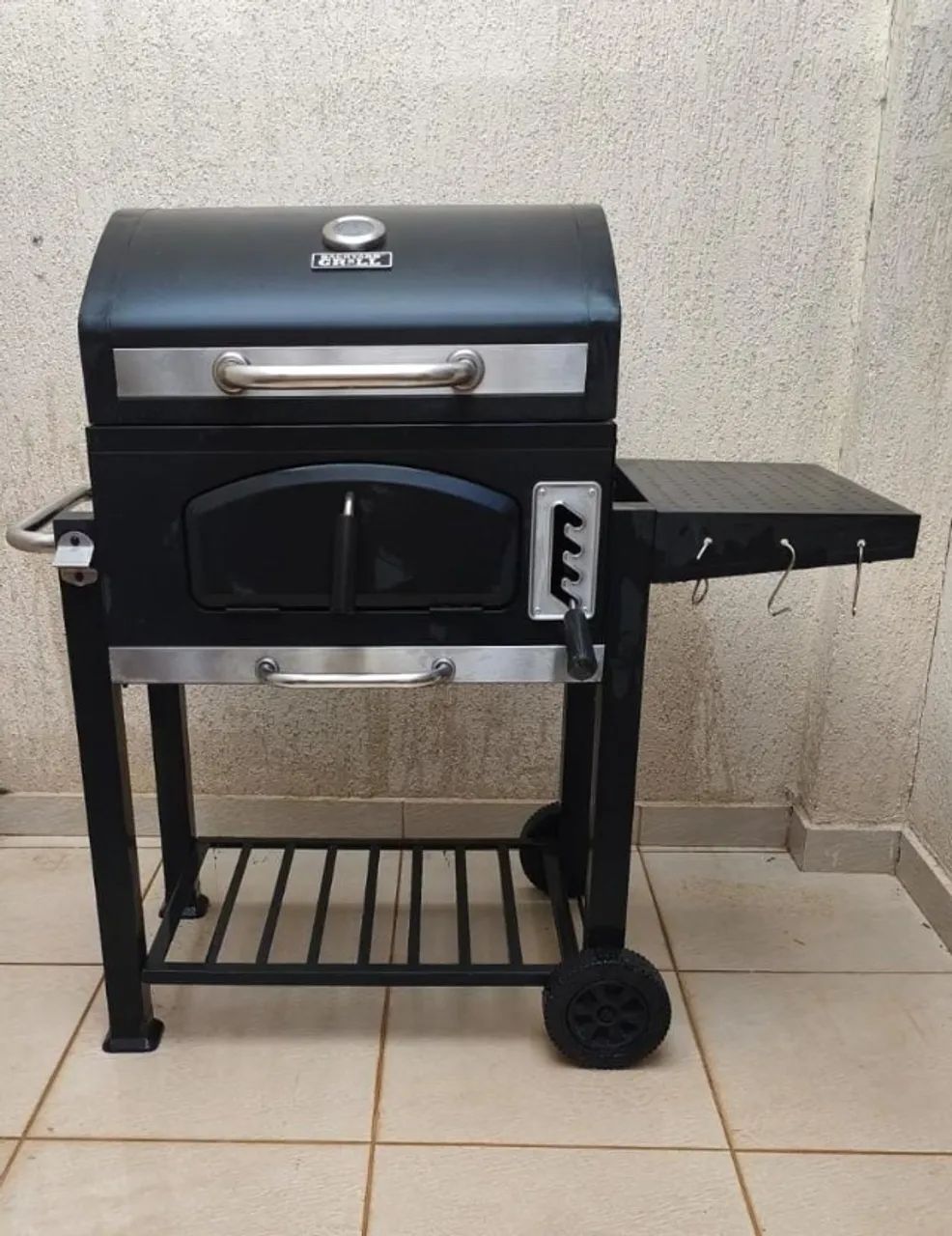 Churrasqueira à bafo com termostato (Carvão)
