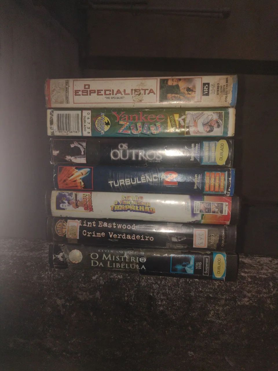 Vhs fitas de vídeo com 7 unidades