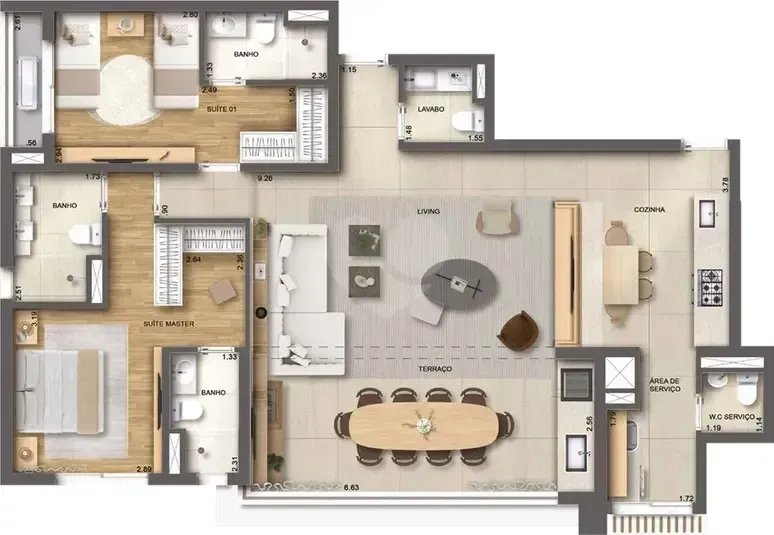 PLANTA 119m²