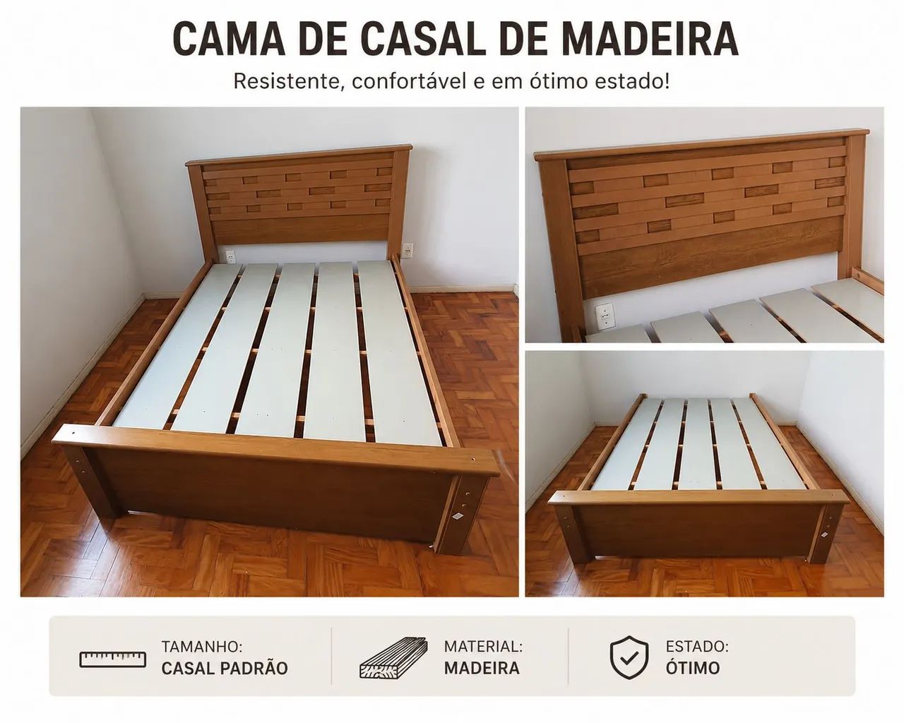 Cama de casal com colchão 