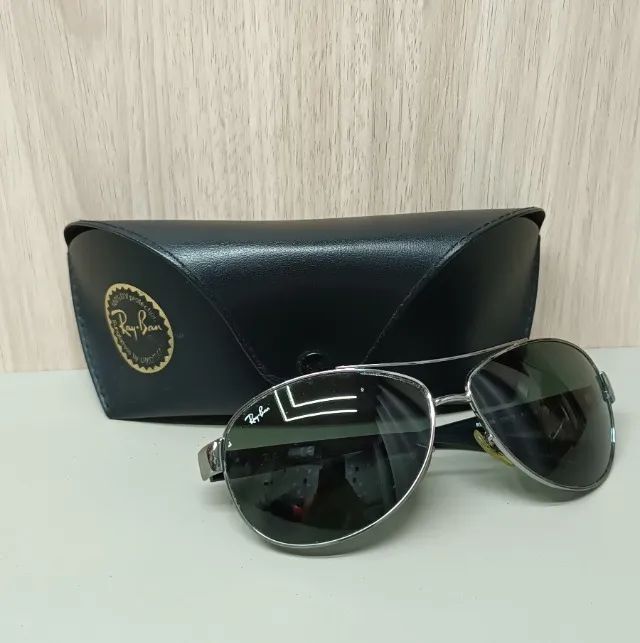Óculos de sol original Rayban aviador prata