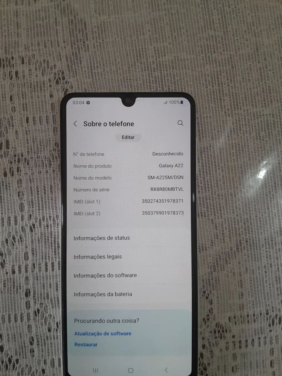 Vendendo um celular Samsung A22