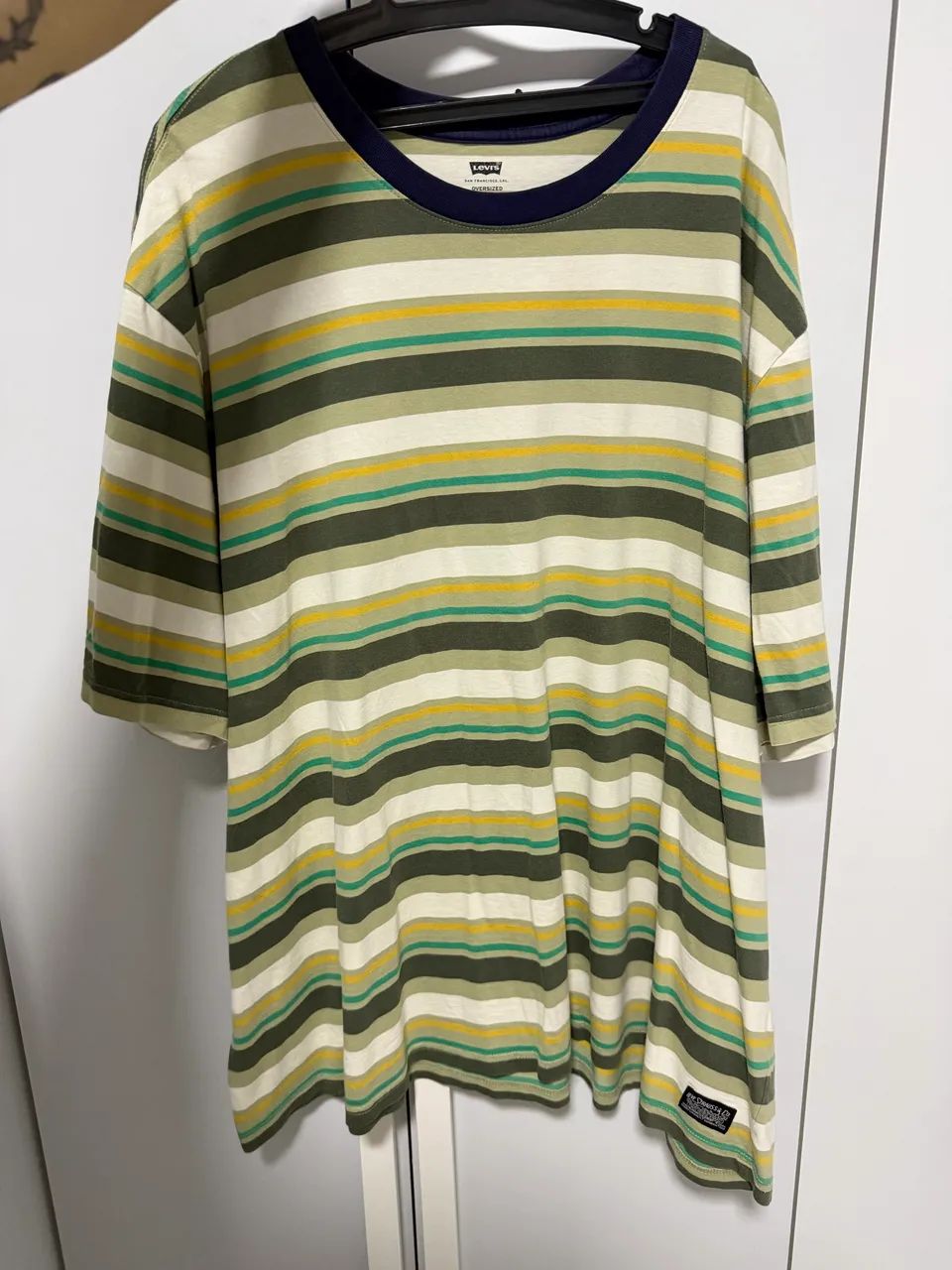Blusa levis listrada oversized XXG