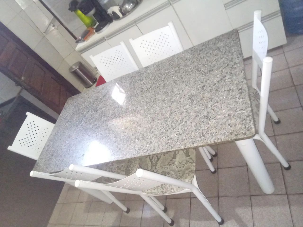 Mesa de coz8nha tampo de mármore  - Foto 2