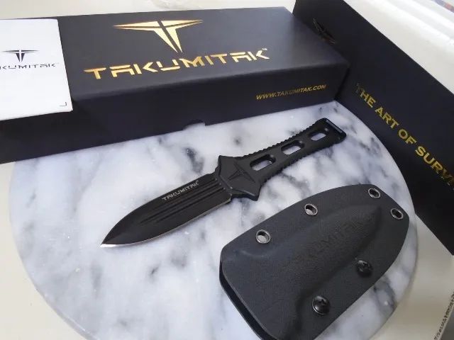 FACA TAKUMITAK HIDDEN ANGER BLACK D2 TITANIUN NITRITE TKF205BK EDC TÁTICA USA DESIGN - Foto 2