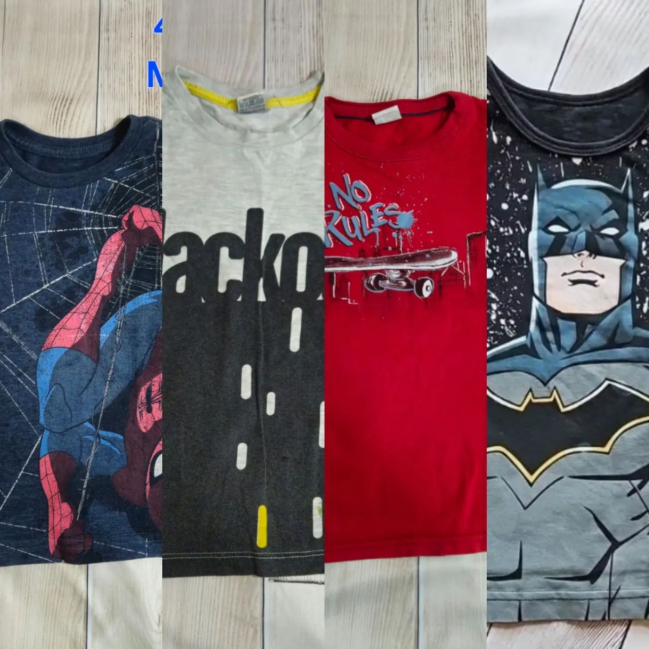 Kit de camisetas tamanho 4