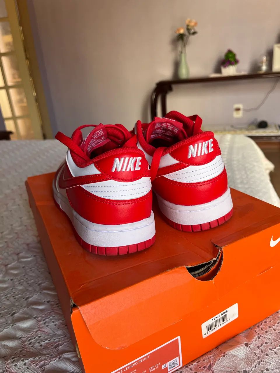 Tênis Nike Dunk Low Retrô Red  - Foto 4