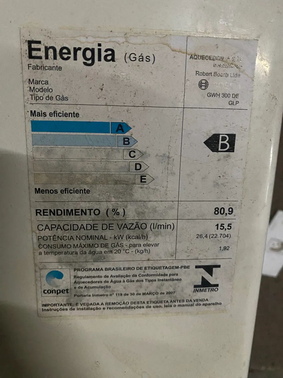 Aquecedor a gás 