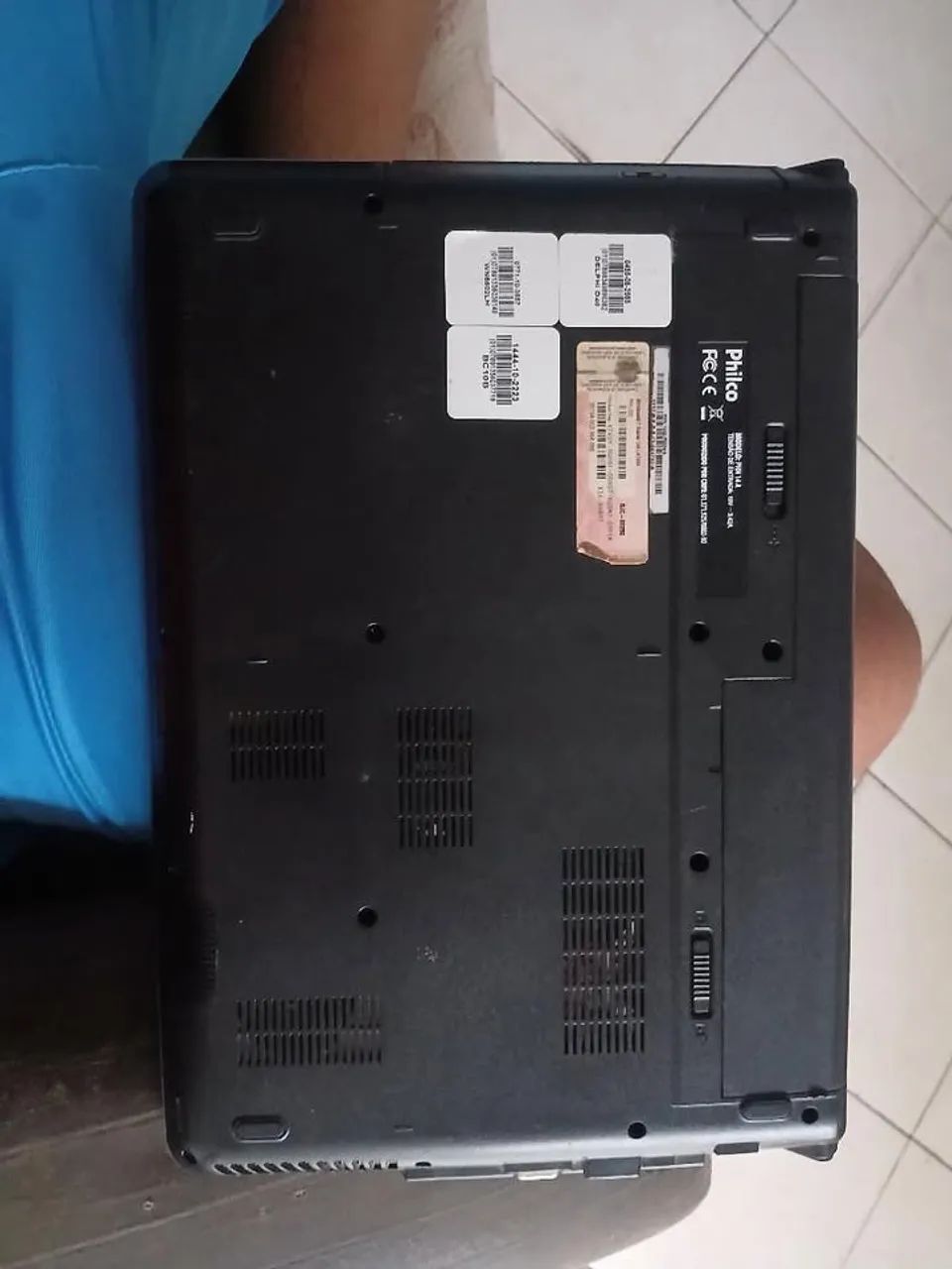 Notebook para retira peças 