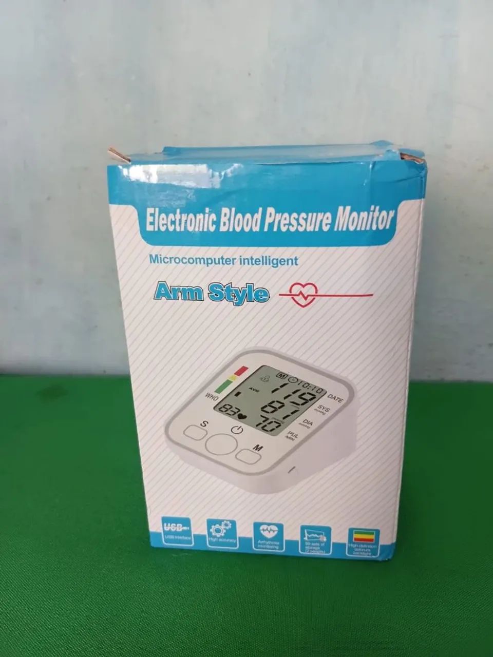 Medidor de pressão a pilha e cabo USB  - Foto 3