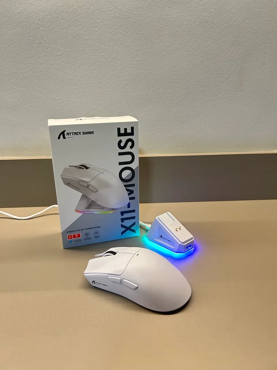 Mouse Gamer Attack Shark X11 com Dock - Foto 2