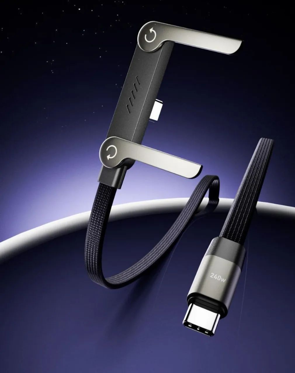 Cabo de carregamento e dados com suporte 2 em 1 - Foto 3