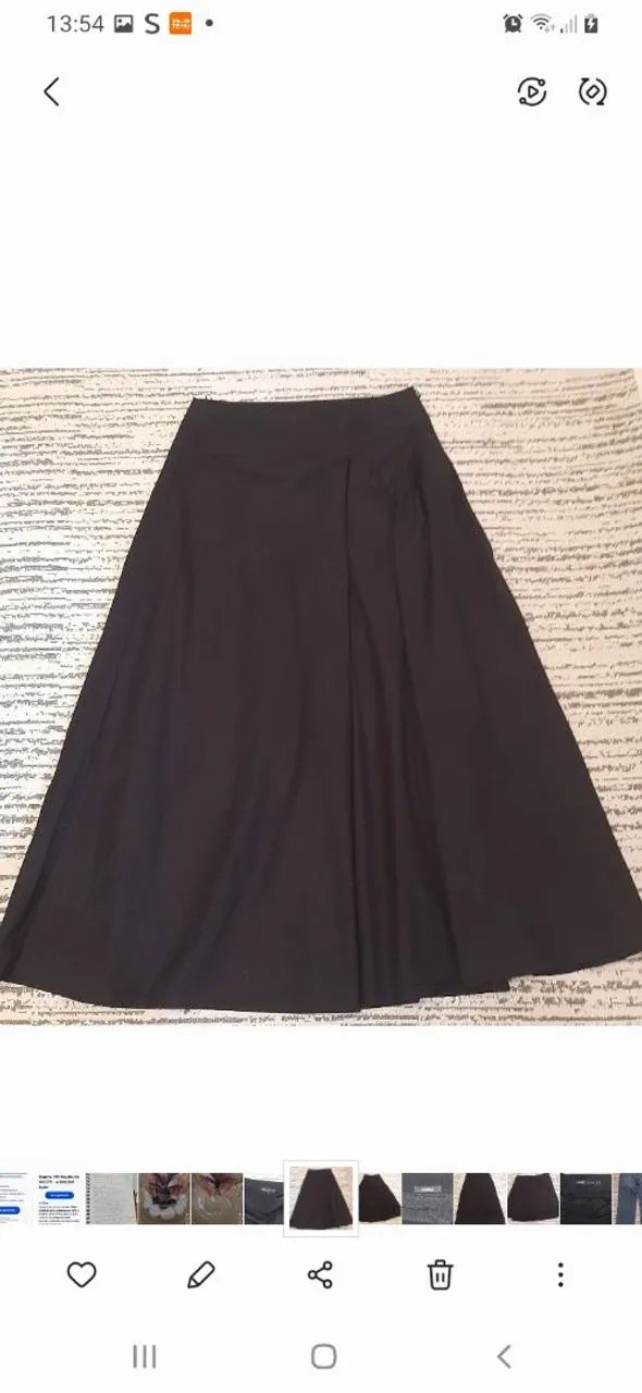 Saia longa preta Zara