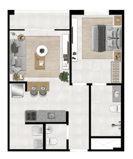 PLANTA 43m²
