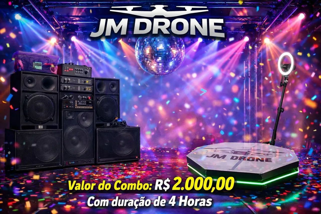 Som Iluminação Plataforma 360 Drone