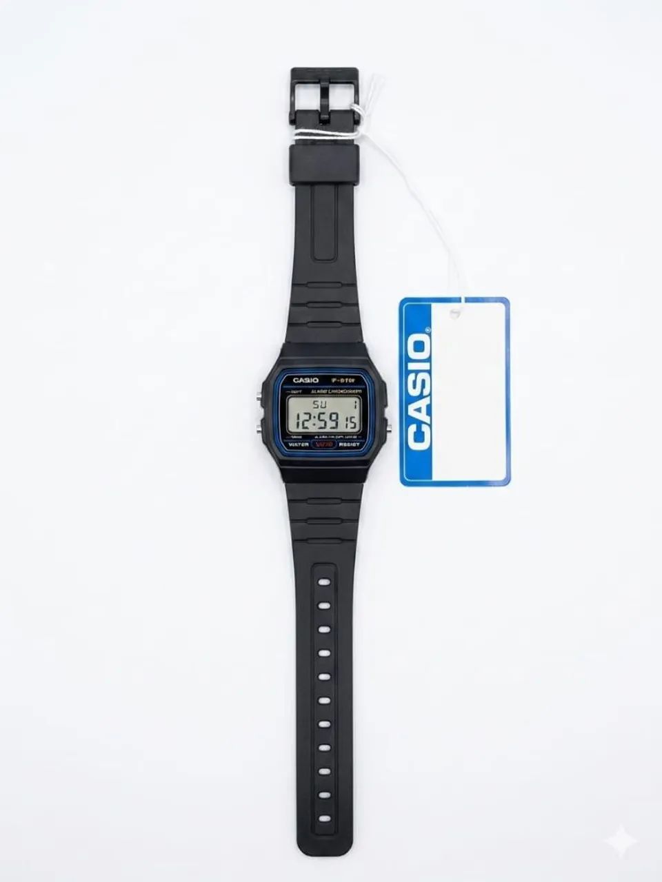 Relógio Casio F-91W Original Digital Preto Azul - Foto 5