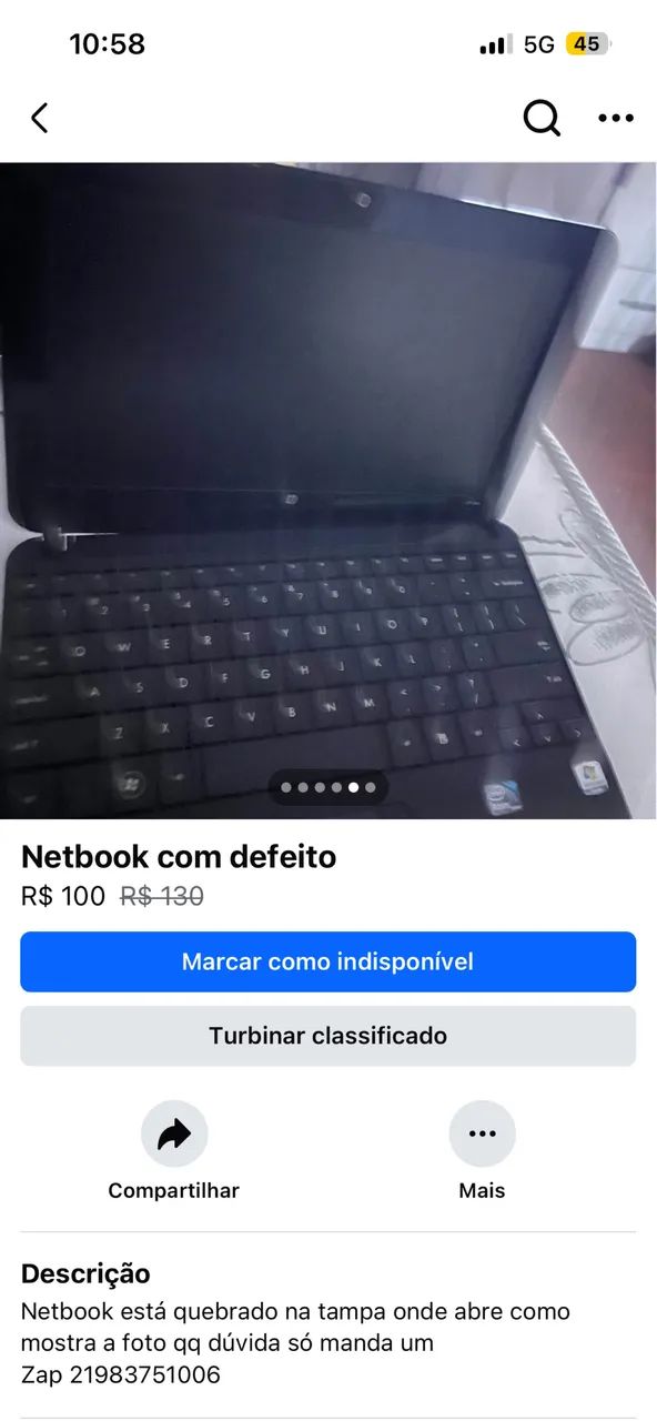 Netbook com defeito  - Foto 2
