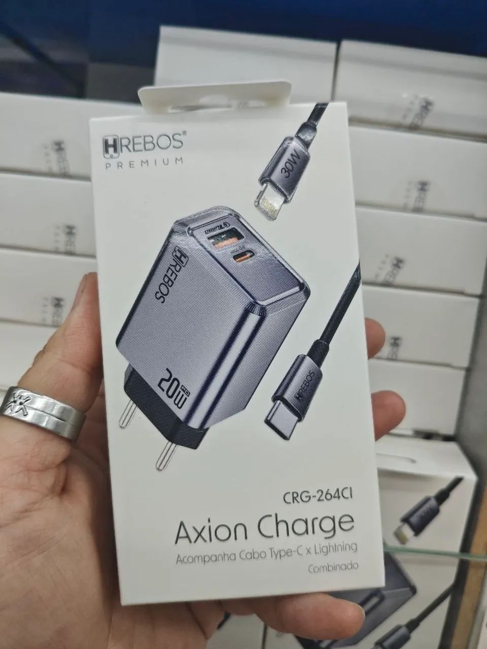 Carregador TipoC / Lightning Combinado