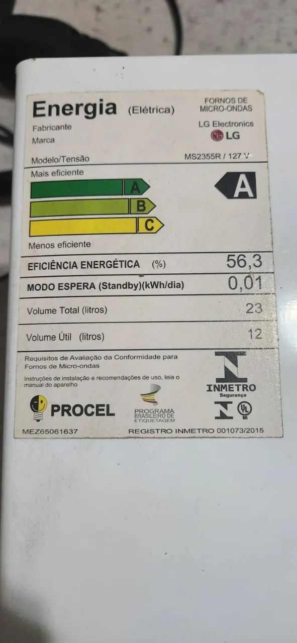 Microondas LG 23 litros MS2355R - Foto 5