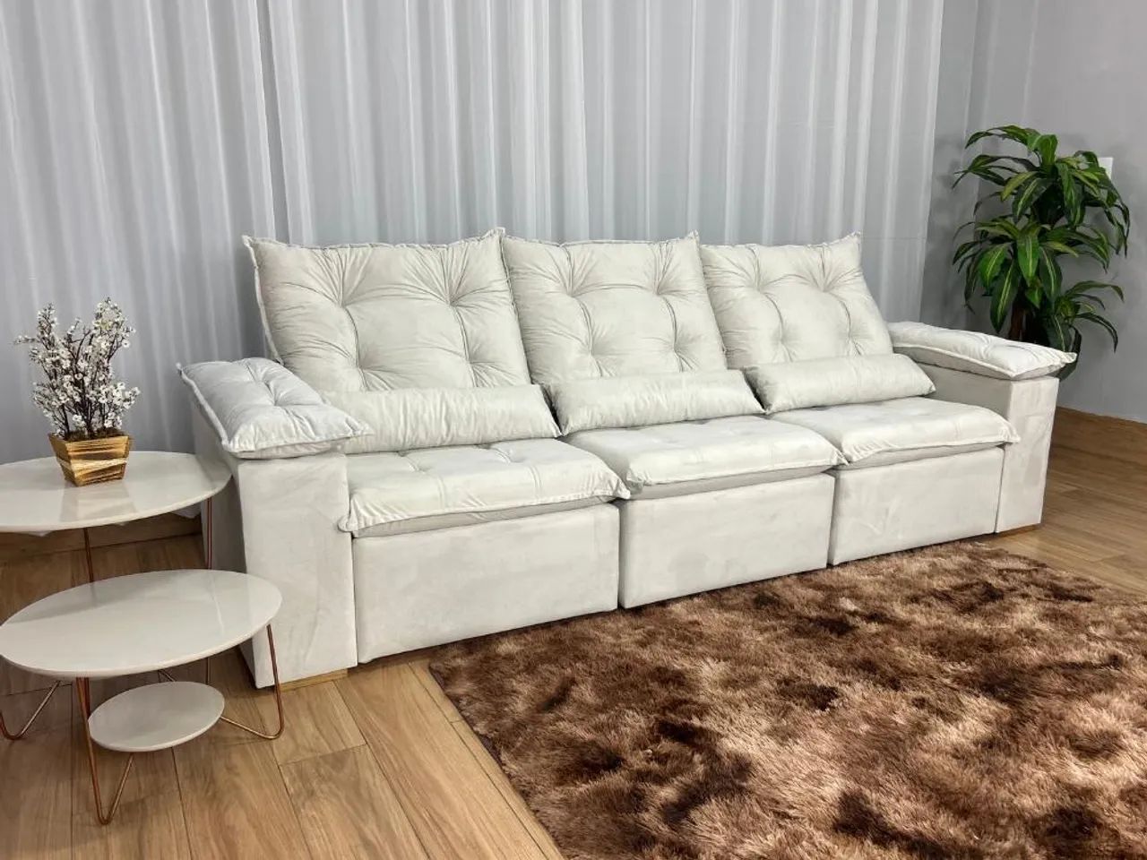 Sofá Retrátil Reclinável Atenas 2.70m Entrega Rápida - Foto 3
