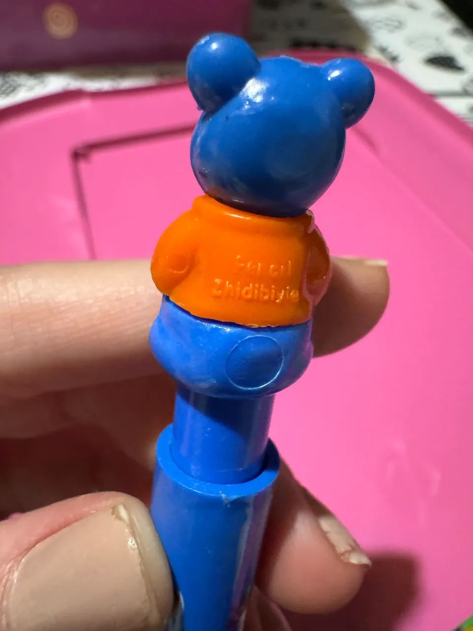 Lapiseira rara e antiga Ursinho Pooh azul década de 80 - Foto 6