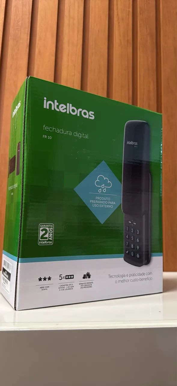 Fechadura Digital Para Uso Interno e Externo FR 10 Preto Intelbras - Foto 3