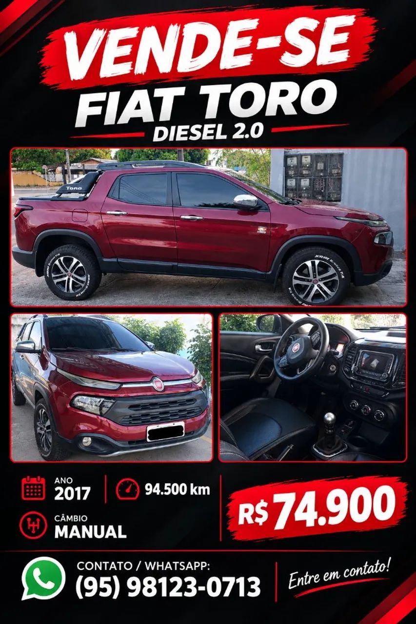 Fiat Toro FREEDOM 2.0 16V 4X2 TB DIESEL MEC. 2017