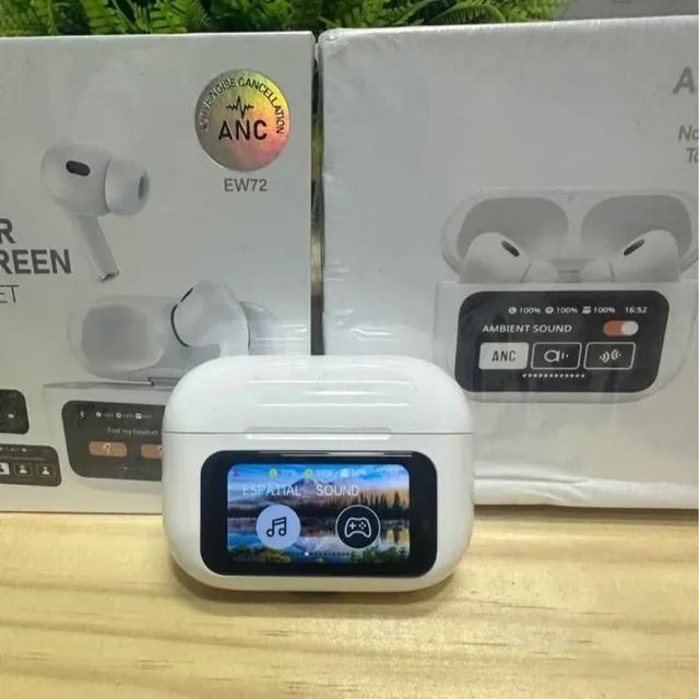 Fone Bluetooth A9 Pro ANC - Case com Tela - Foto 4