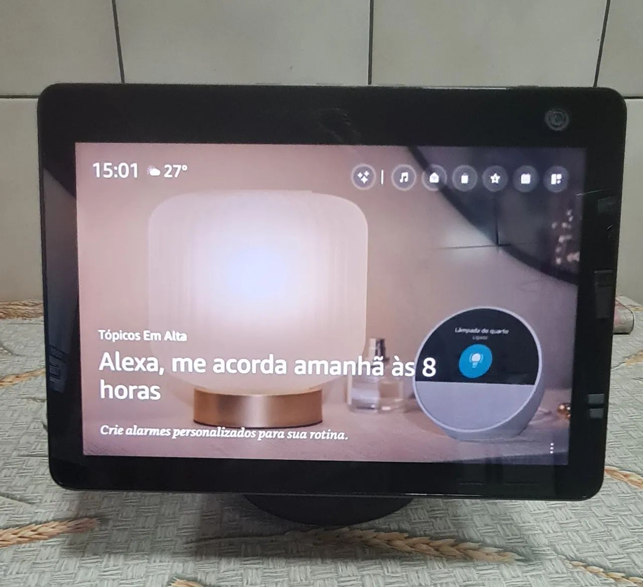 Echo show 10 3° geração giratória - Casa Inteligente - Jardim
