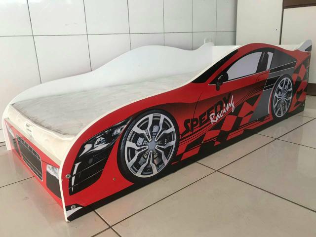 Cama infantil carro + Colchão ortobom